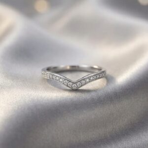 premium sterling silver elegant chevron v shape ring