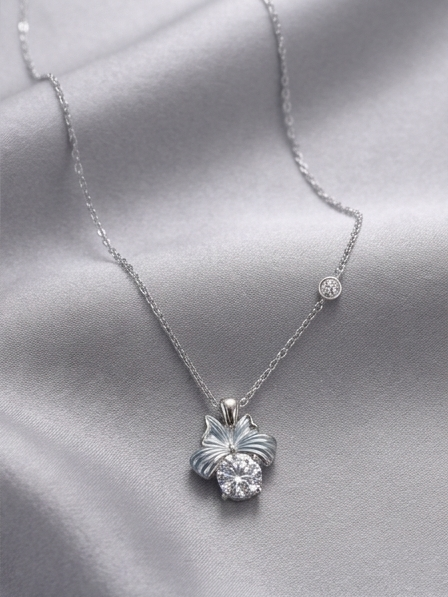 premium vintage square zirconia silver pendant necklace premium vintage square zirconia silver pendant necklace