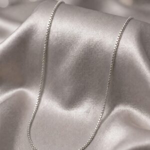 premium 92.5 sterling silver sleek italian box chain