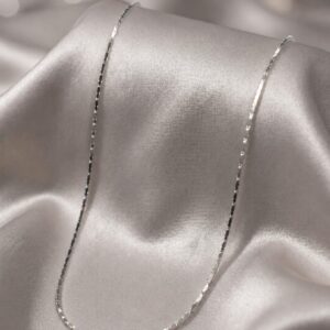 premium 92.5 sterling silver diamond cut marquise link chain