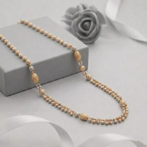 premium 92.5 sterling silver dual tone multi shape layered italian mala